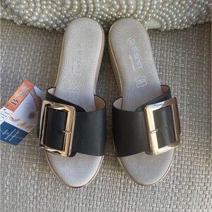 Black Slide Sandals B soft